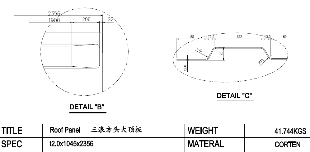 roof panel E